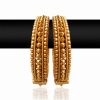 Beautiful Pair of Bridal Bangles for Girls with Bright Golden Polish-0
