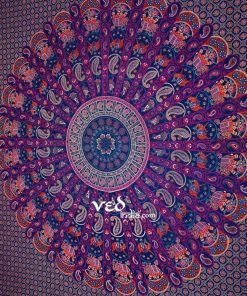 Blue Paisley Mandala Tapestry