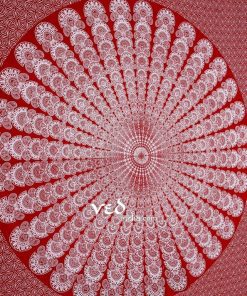 Red Mandala Tapestry for Home