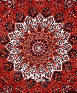 Star Tapestry for Home in Red and Black