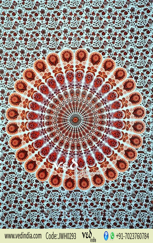 Orange and Red Wall Tapestry