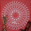 Red Psychedelic Mandala Tapestry