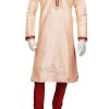 Beige Fashionable Indian Kurta Pajama Set for Men for Engagements-0