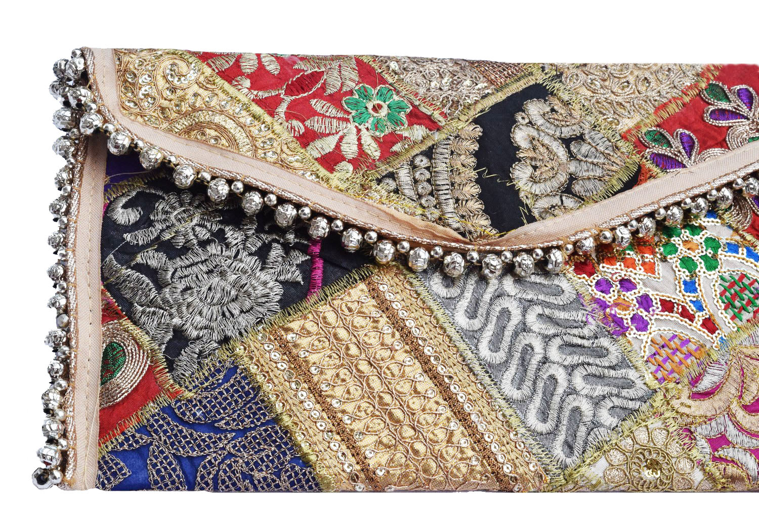 Vibrant Colorful Vintage Clutch Sling Bags for Women with Embroidery Work-2401