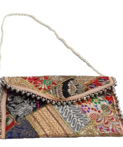 Vibrant Colorful Vintage Clutch Sling Bags for Women with Embroidery Work-2402