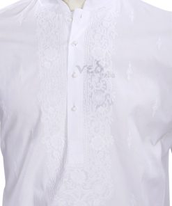 Casual Wear White Traditional Cotton Kurta Pajama Set -2545