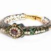 Beautiful Bridal Meenakari Bangle in Green with Intricate Design-0