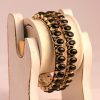 Black Onyx Desire Bridal Bangles from India in Pretty Pattern-0