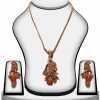 Buy Women Multi Color Stone Polki Pendant Set Online-0