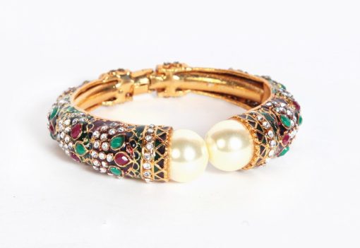 Classy Designer Wedding Fashion Bangles for Women in Red and Green-113