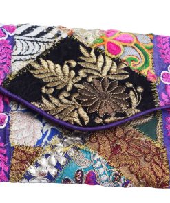 Buy Online Vibrant Colorful Antique Old Zari Bohemian Clutch Sling Bag-0