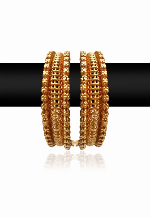 Buy Latest Designer Golden Bangles Pair in Marvelous Pattern-0