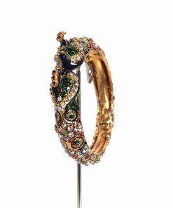 Beautiful Designer Green and Blue Peacock Bangle for Women-0