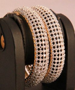 Beautiful Designer White AD Stone Bangles for Women-0