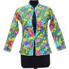 Buy Online Colorful Floral Patterns Green Quilted Jackets For Women-0