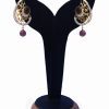 Buy Online Exclusive Fashion Earrings in Purple and White Beads-0