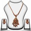 Multicolor Fancy Indian Polki Pendent Set with Antique Polish-0