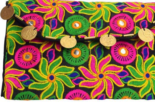 Multicolored Rajkot Embroidery Designer Ethnic Clutch Purse for Women-2386