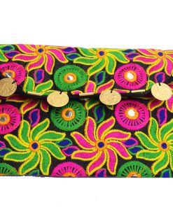 Multicolored Rajkot Embroidery Designer Ethnic Clutch Purse for Women-0