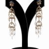 Hanging Victorian Fashion Earrings for Women in White Stones-0