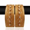 Beautiful Pair of Bridal Bangles for Girls with White Stones from India-0