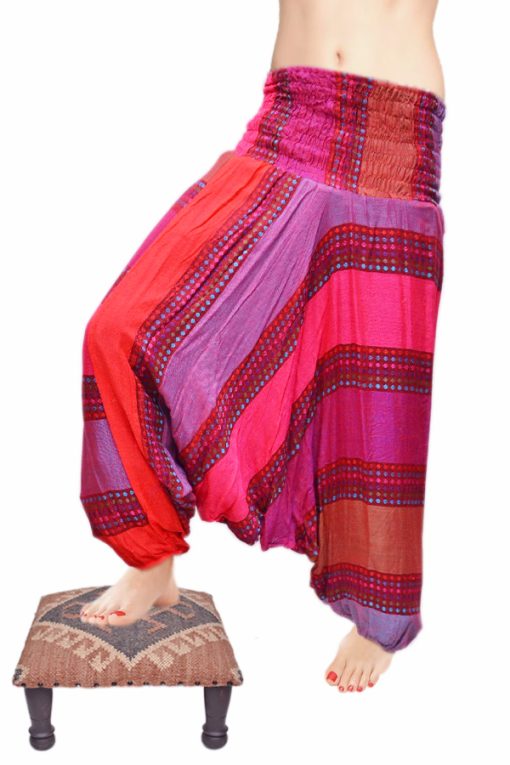 Traditional Indian Designer Boho Harem Pants in Tri Color-0