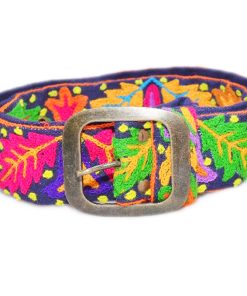 Beautiful Green And Pink Leaves Designs Fashion Belts From India-529