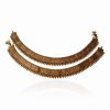 Stylish Designer Indian Anklets Pearl with Golden Polish for Women-0
