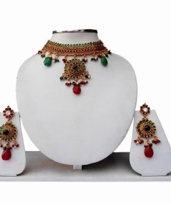 Latest Collection of Designer Necklace Set with Matching Earrings-0