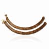 Beautiful Royal Fashion Anklets for Women with Bright Golden Polish-0