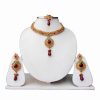 Fashion Necklace Set with Matching Earrings and Tika for Girls-0