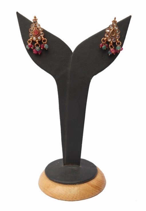 Elegant Semi Precious Multi Colored Stone Earrings for Fashionable Women-0