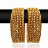Bright Golden Polish Bangles for Women with Exclusive Pattern-0