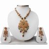 Shop Online Multi-Colored Polki Pendant Set with Earrings for Women-0