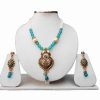 The Stunning Turquoise Pendant Sets With Fancy Earrings-0