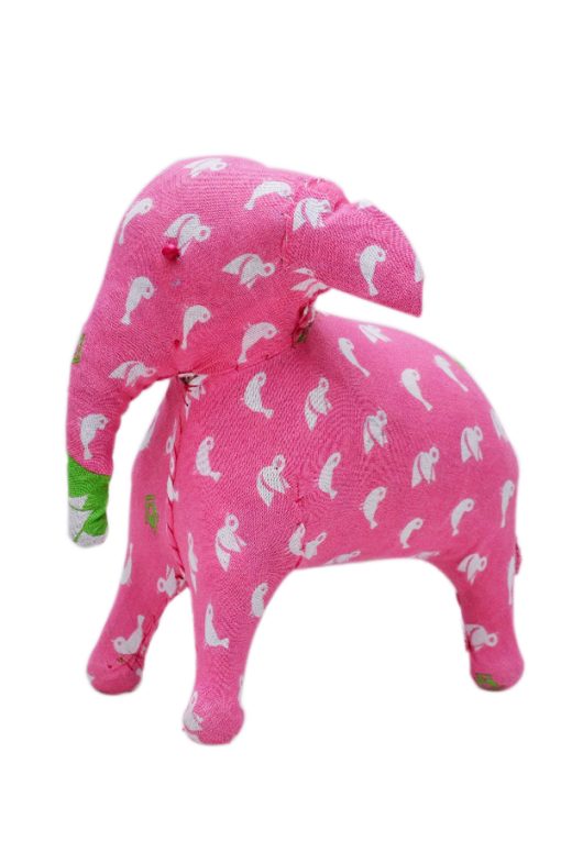 Latest Designer Pink Decorative Elephant With White Bird Print-0