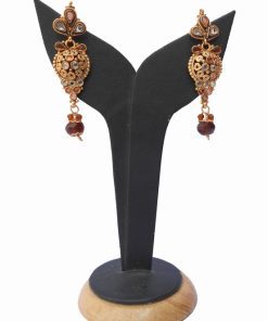 Buy Online Gorgeous Stone Studded Polki Earrings from India-0