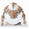 Designer Polki Necklace Set with Matching Earrings and Maang Tika-0