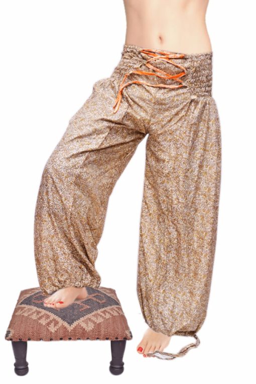 Buy Cheap Designer Unisex Silk Harem Yoga Pants With Glossy Material-0