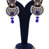 Buy Online Exquisite Blue Stones and Beads Earrings for Weddings-0