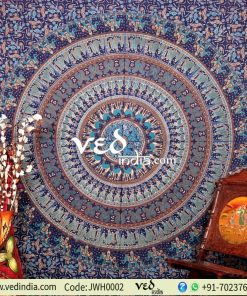 Blue Bohemian Indian Wall Tapestry