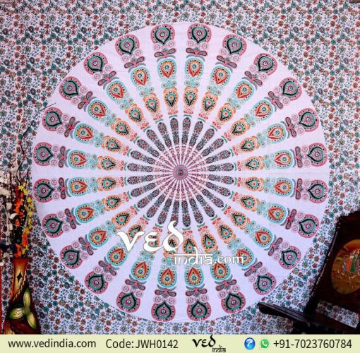 Boho Mandala Psychedelic Indian Tapestry