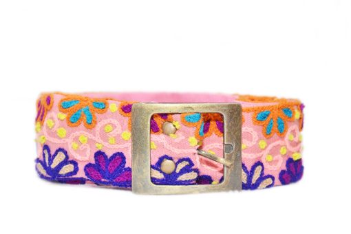 Shop Online Designer Bright Pink Fashion Belt From India-531