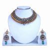 Latest Design Kundan Necklace Set with Beautiful Earrings in Pachi Work-0