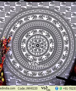 Elephant Box Print Mandala Tapestry