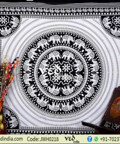 Black & White Elephant Tapestry