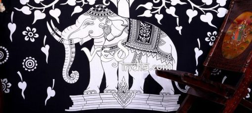 Mandala Tie Dye Elephant Tree Tapestry