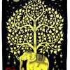 Popular Indian Elephant Tree Temp Tapestry in Yellow Wall Hanging for Living Room-0
