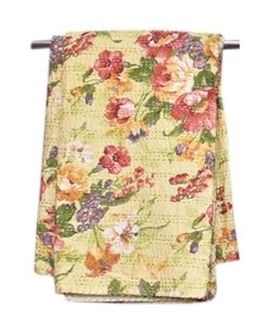 Buy Gorgeous Greenish Floral Design Bed Sheets From India-0