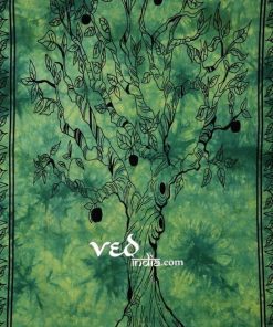 Green Tree of Life Tapestry